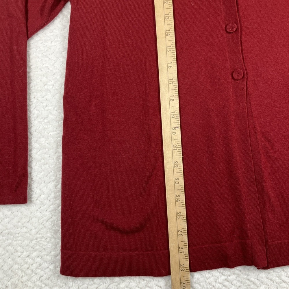 J. Jill Cardigan Sweater Large Red Button Holidays‎ Christmas - Picture 9 of 12